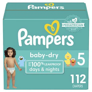 Pampers Baby Dry Diapers Size 5 112 Count Diapers 112 (Size 5)